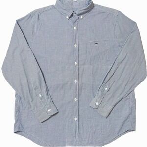 Vineyard Vines Button Down Men L Blue Gingham Excellent Classic Fit Tucker Shirt